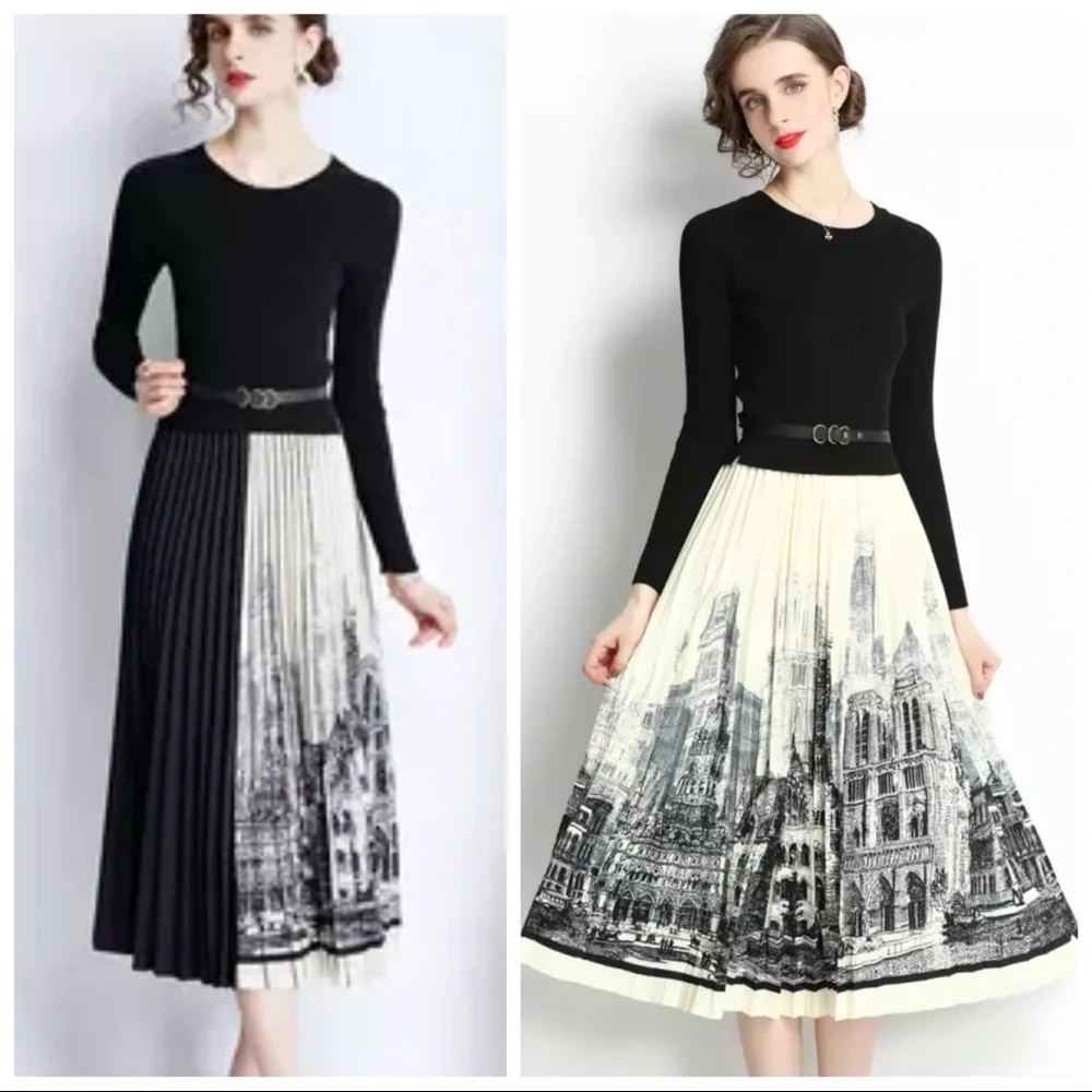 ❤️ The KIMORA full European Cityscape Dress - Picture 1 of 15